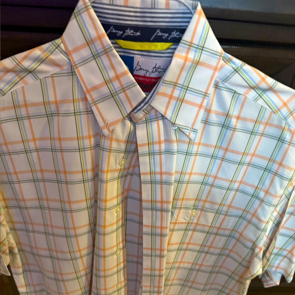 George Strait Men's Multicolor Plaid Shirt